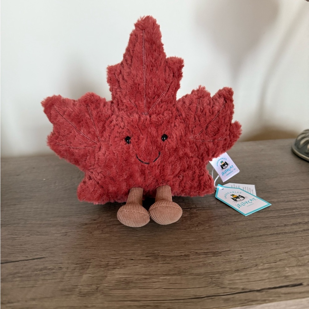 Jellycat Red Maple Leaf Plush BNWT